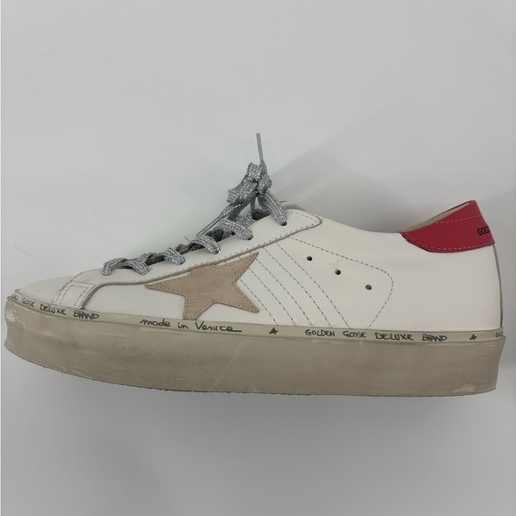 NWTGolden Goose White/Taupe/Mineral  Sneakers with Star Detail. Size 41 Box Bag - Picture 3 of 10